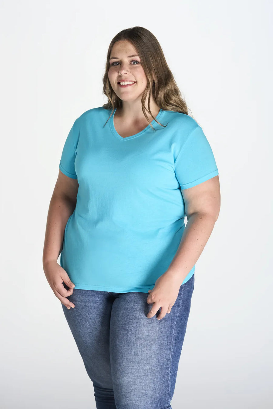 Curves T-Shirt V-Neck (CURVSPICO)