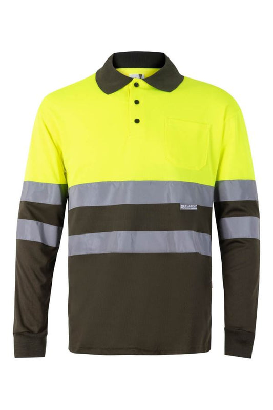 Polo bicolor manga larga (175)
