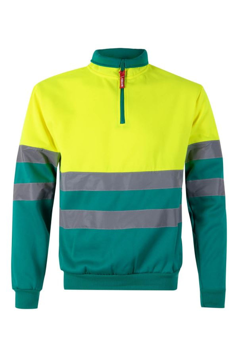 Sudadera bicolor con media cremallera (305701)