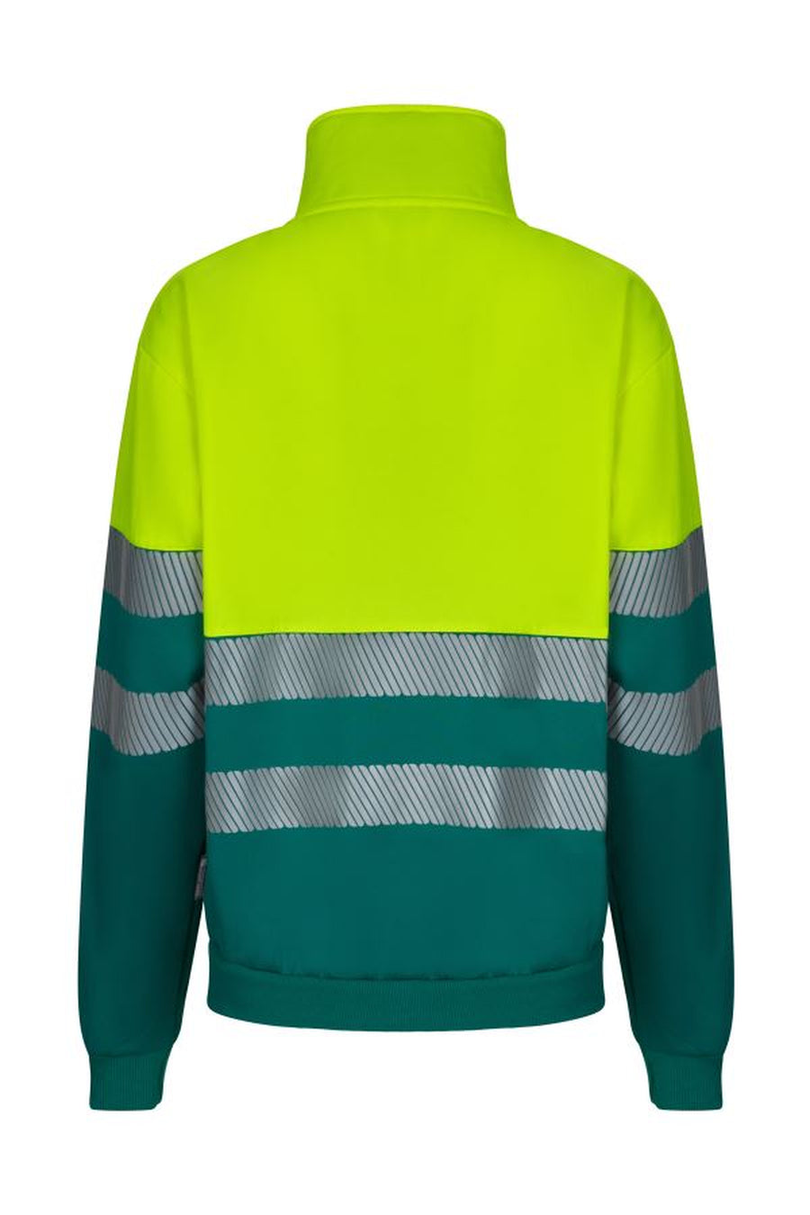 Sudadera bicolor con media cremallera cinta segmentada (305703)